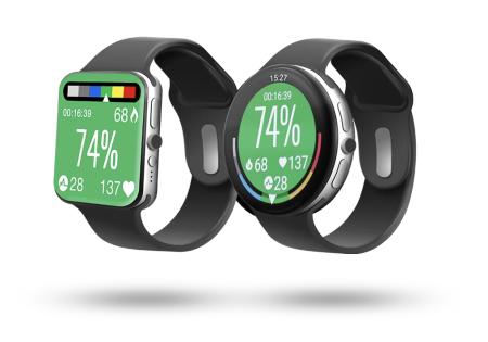 Apple watch and Android watch with Myzone tracking