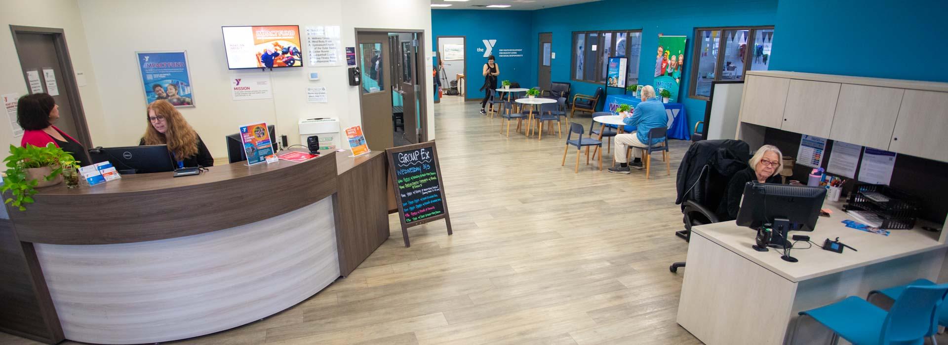 Welcome Desk lobby at the Outer Banks Family YMCA