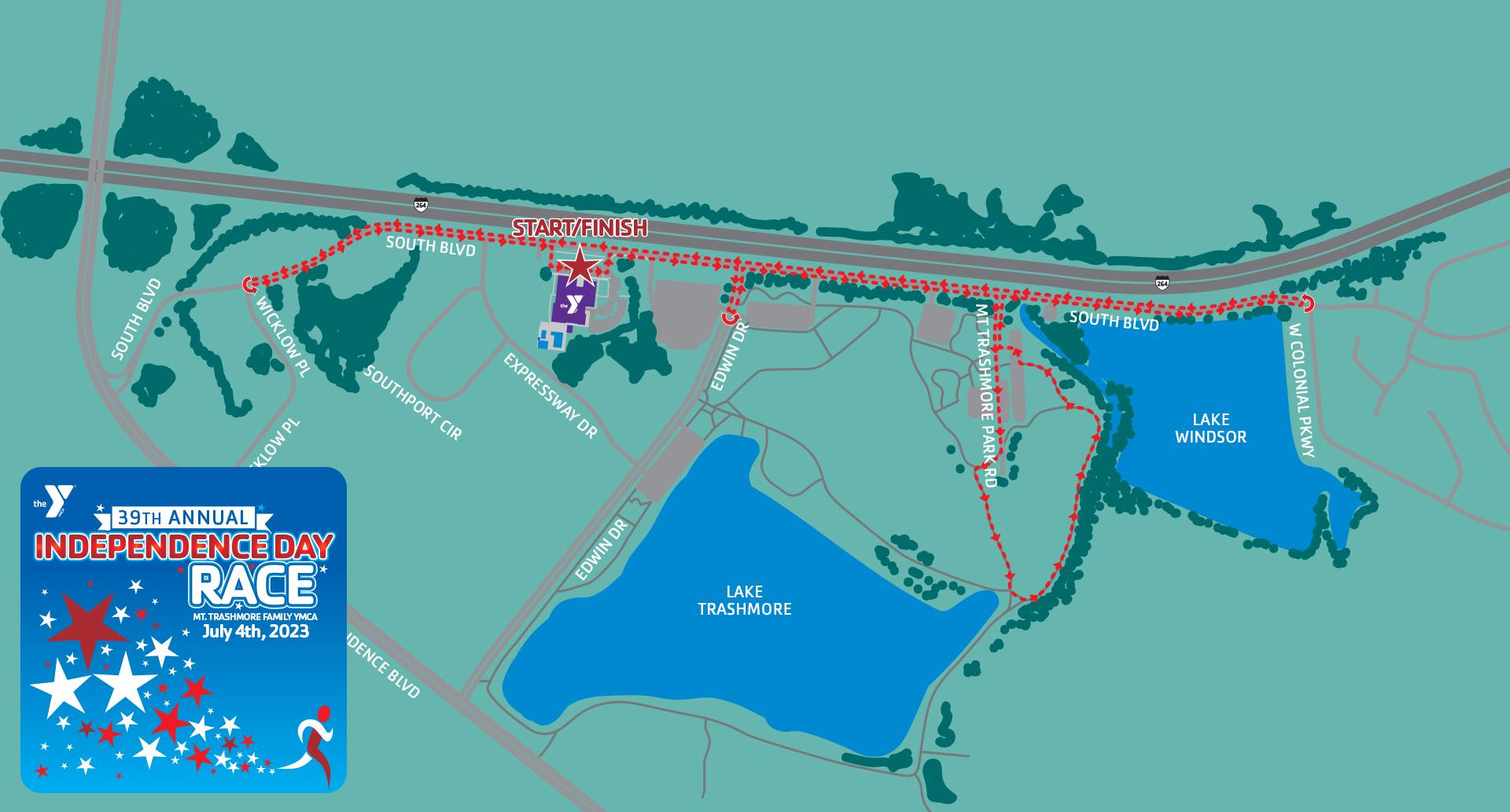 Map of the 4th of July Race