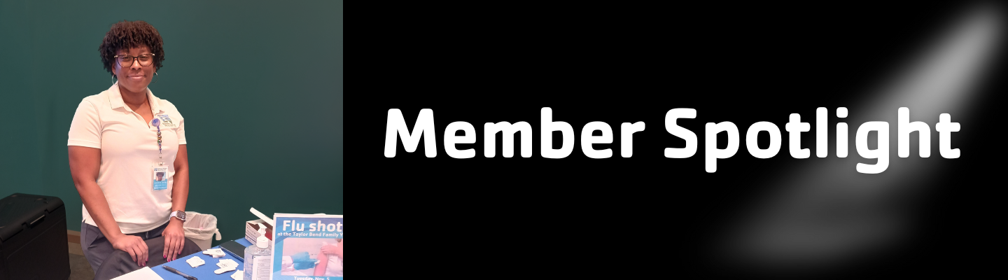 Member spotlight banner with Laquisha's image on left