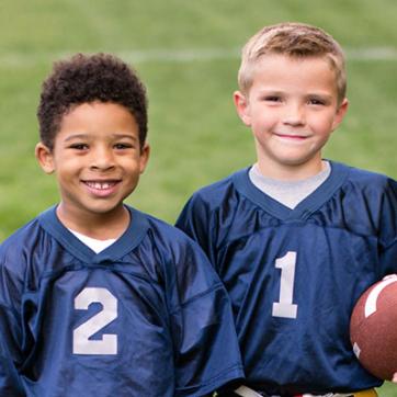 Flag football players