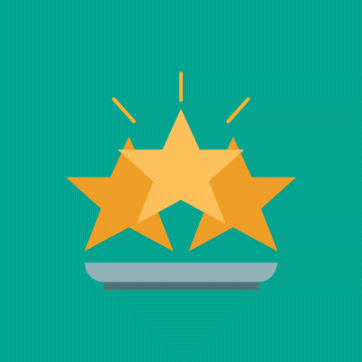 Gold stars against green background