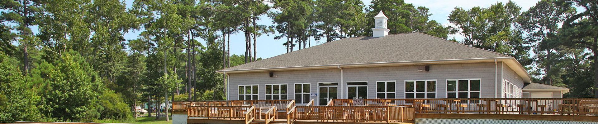 Dining hall at YMCA Camp Silver Beach