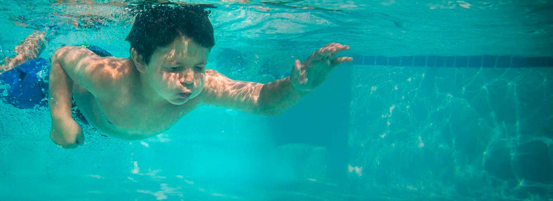 kid swimming